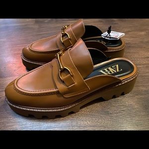 Zara brand new beige loafers